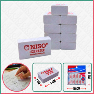 10PCS NISO STUDENT ERASER
