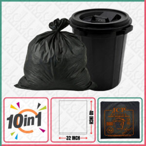 JCP 32X40 GARBAGE BAG BLACK 8PCS