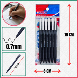 6PCS NISO BALL PEN 0.7MM - BP939BK