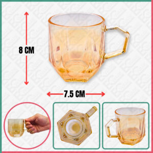 GLASS CUP WITH HANDLE (ZB1004-HP)