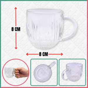 GLASS MUG WITH HANDLE (ZB21A)