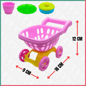 4PCS TOY SHOPPING CART SET