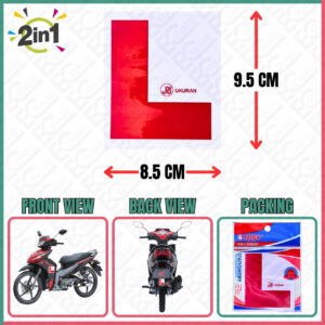 2PCS - L STICKER (MOTOR) 9.5×8.5CM